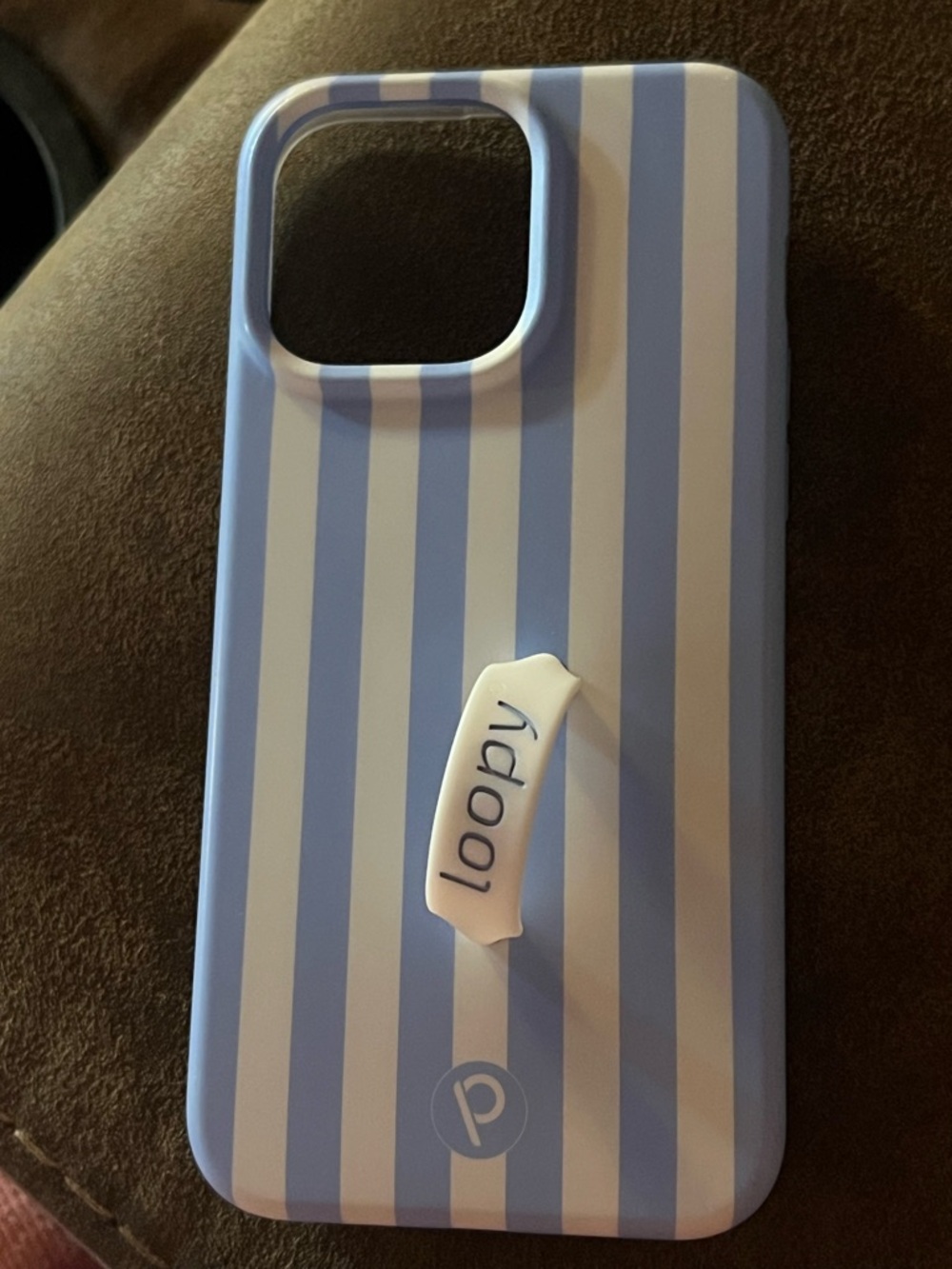 Brand NEW: Loopy Case Blue & White Striped Phone Case with Loop Strap